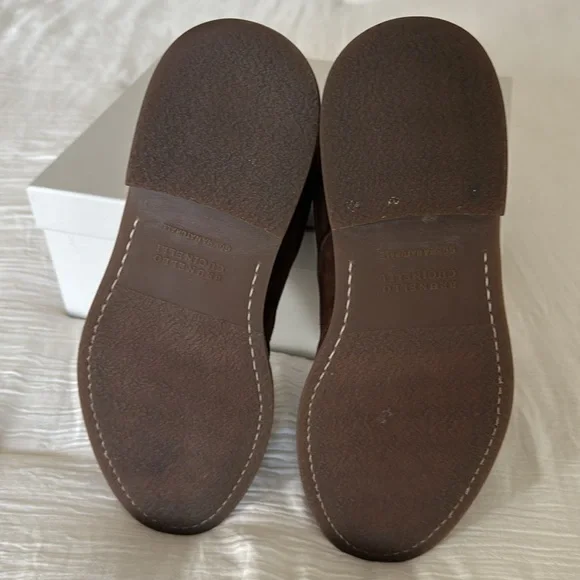 Brunello Cucinelli suede brown boot. Men display picture 3